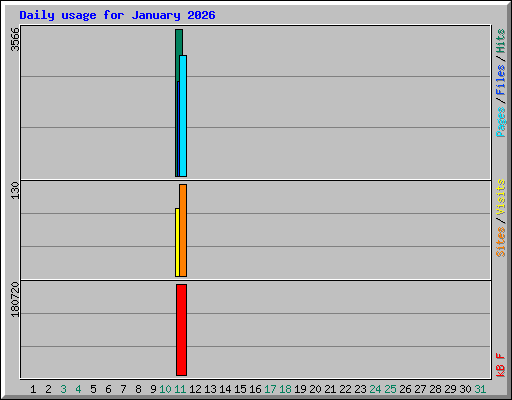 Daily usage for January 2026
