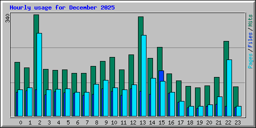 Hourly usage for December 2025